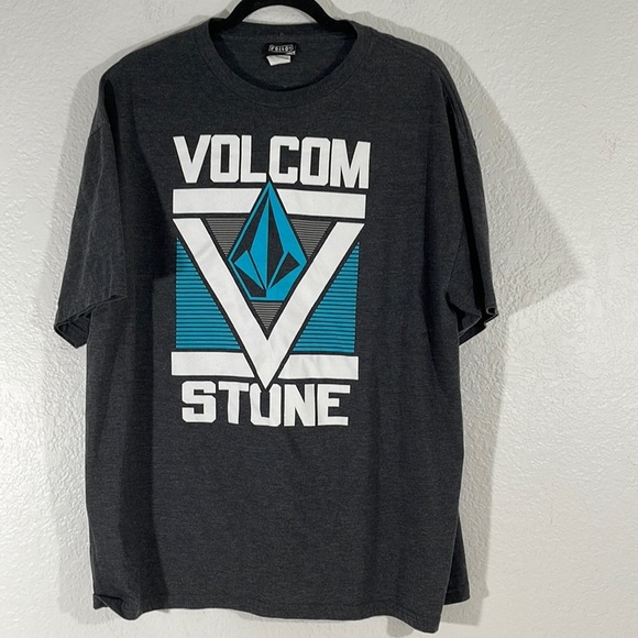 VOLCOM Stone Logo Dark Gray Men’s Short Sleeves Graphic Tee T-Shirt Size XL - Picture 1 of 6